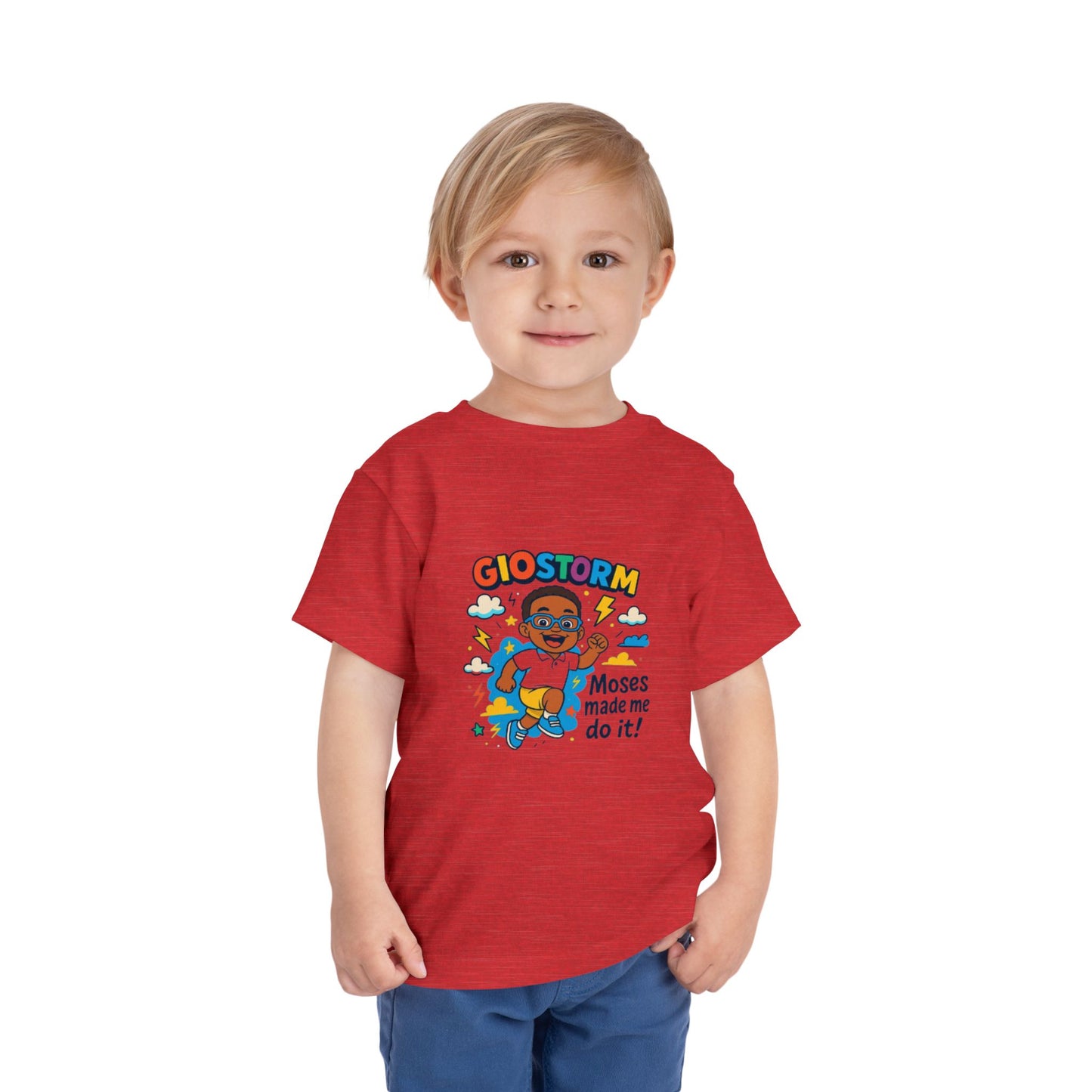 Colorful Toddler Tee - "Moses Made Me Do It" Graphic T-Shirt, Kids Gift, Fun Children's Apparel, Birthday Outfit, Playtime Shirt