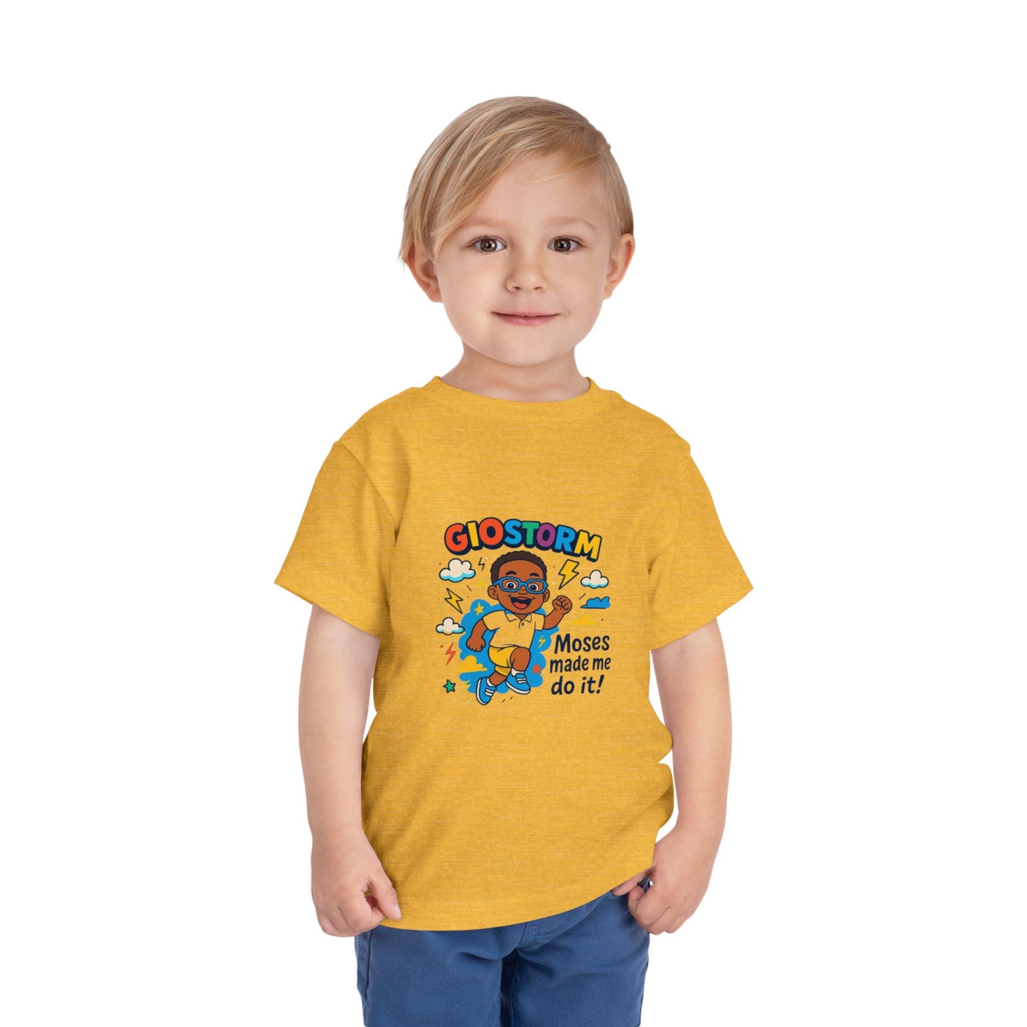 Colorful Toddler Tee - "Moses Made Me Do It" Graphic T-Shirt, Kids Gift, Fun Children's Apparel, Birthday Outfit, Playtime Shirt