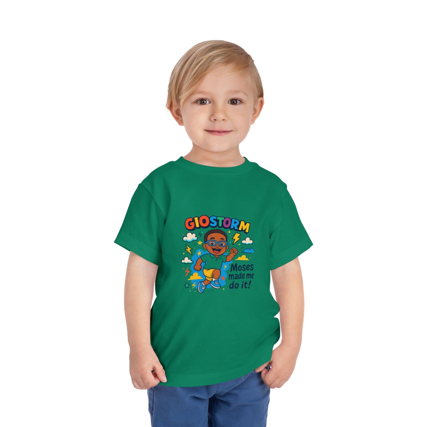 Colorful Toddler Tee - "Moses Made Me Do It" Graphic T-Shirt, Kids Gift, Fun Children's Apparel, Birthday Outfit, Playtime Shirt