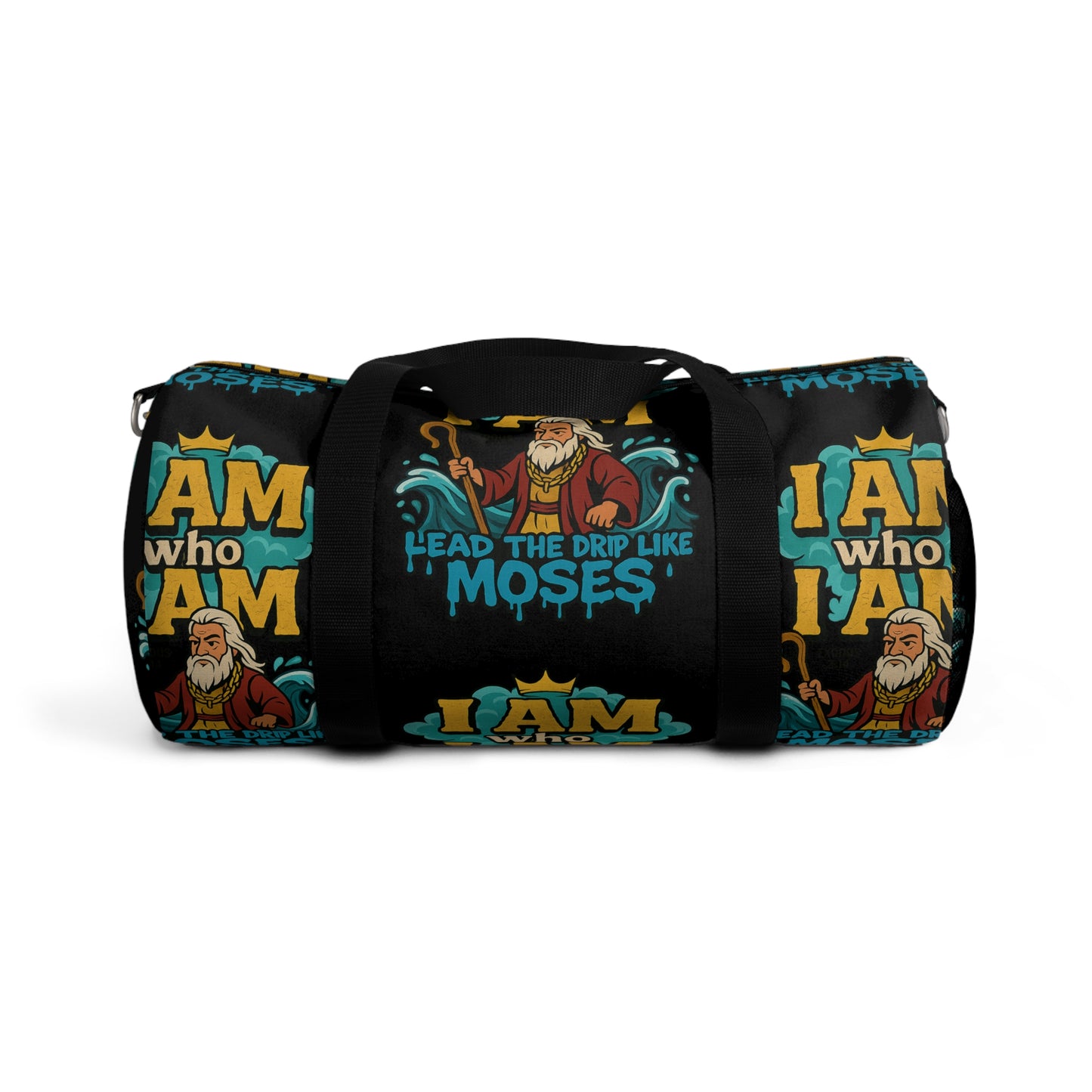 Copy of Vibrant Duffel Bag with Inspirational Moses Design, Gym Bag, Travel Bag, Bible Verse Gift, Stylish Weekender Bag