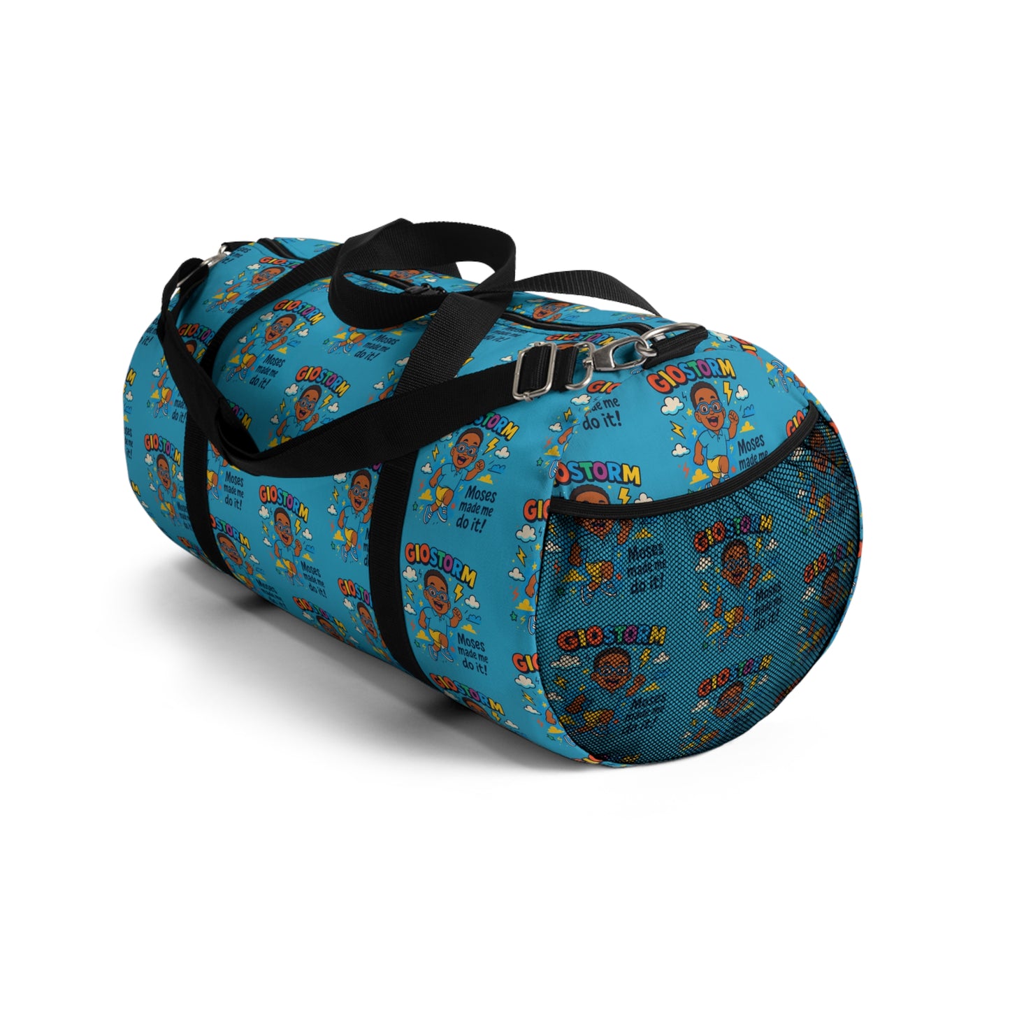 Vibrant Duffel Bag with Inspirational Moses Design, Gym Bag, Travel Bag, Bible Verse Gift, Stylish Weekender Bag