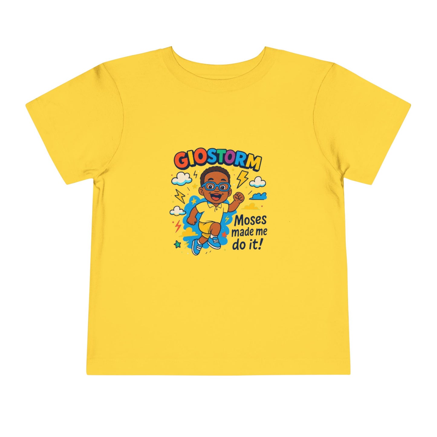 Colorful Toddler Tee - "Moses Made Me Do It" Graphic T-Shirt, Kids Gift, Fun Children's Apparel, Birthday Outfit, Playtime Shirt