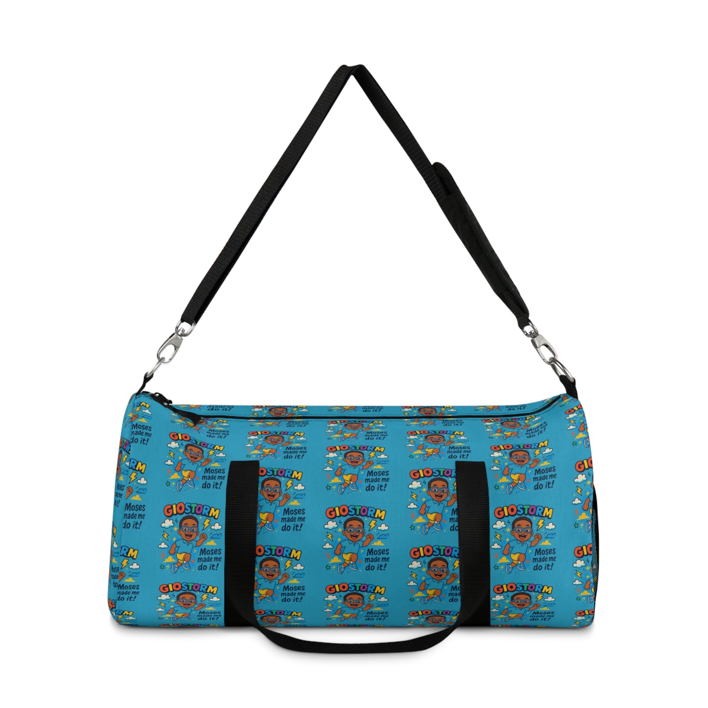 Vibrant Duffel Bag with Inspirational Moses Design, Gym Bag, Travel Bag, Bible Verse Gift, Stylish Weekender Bag