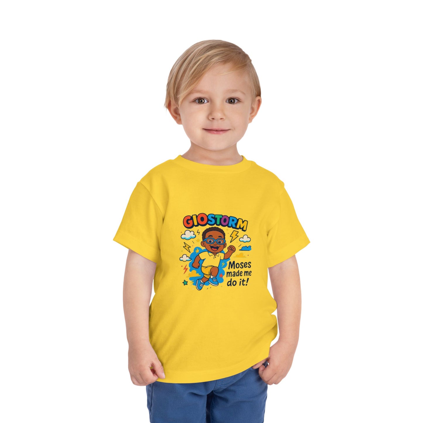 Colorful Toddler Tee - "Moses Made Me Do It" Graphic T-Shirt, Kids Gift, Fun Children's Apparel, Birthday Outfit, Playtime Shirt