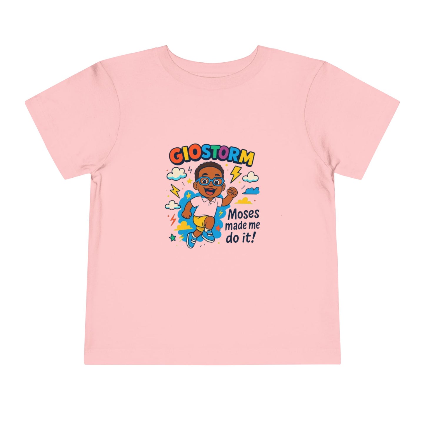 Colorful Toddler Tee - "Moses Made Me Do It" Graphic T-Shirt, Kids Gift, Fun Children's Apparel, Birthday Outfit, Playtime Shirt