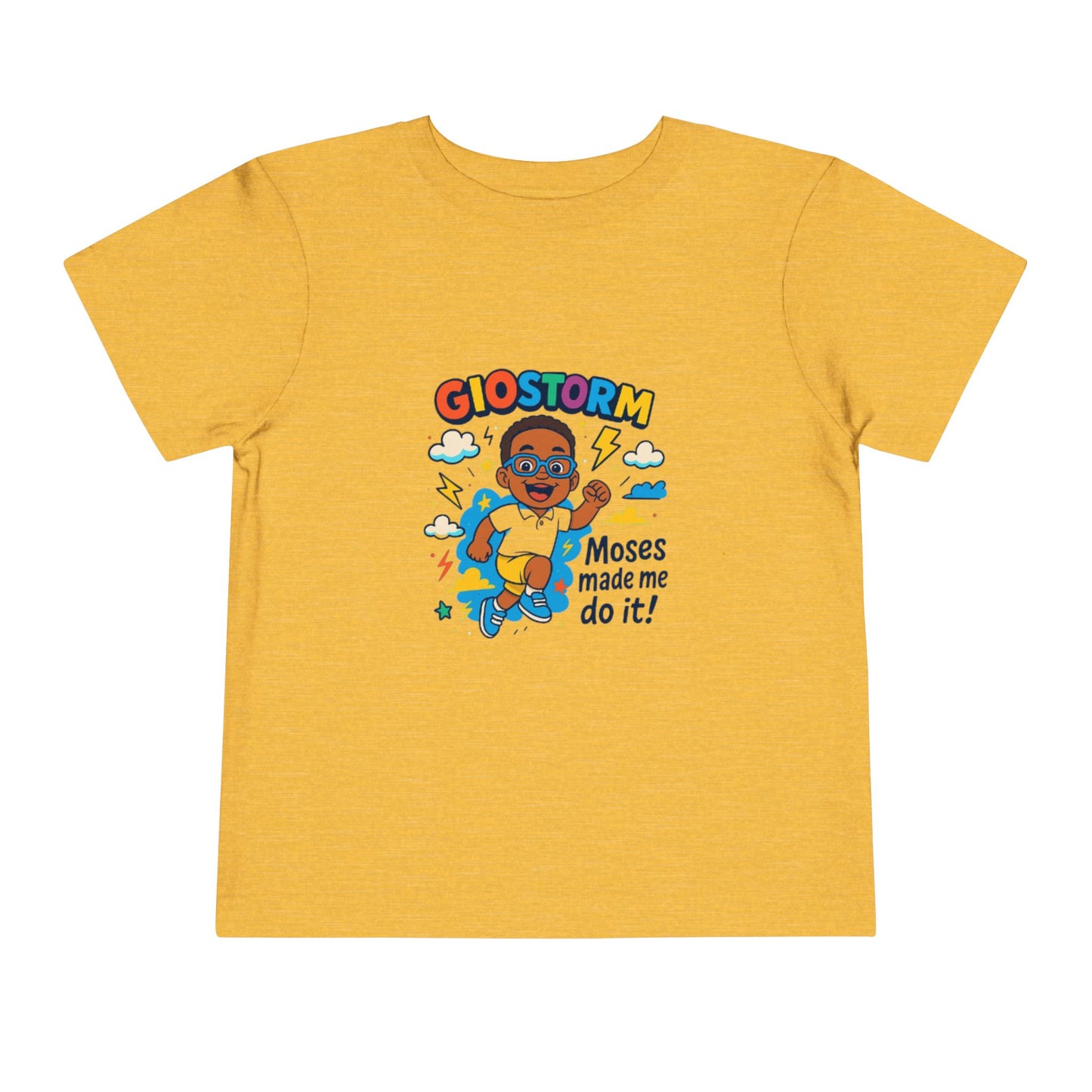 Colorful Toddler Tee - "Moses Made Me Do It" Graphic T-Shirt, Kids Gift, Fun Children's Apparel, Birthday Outfit, Playtime Shirt