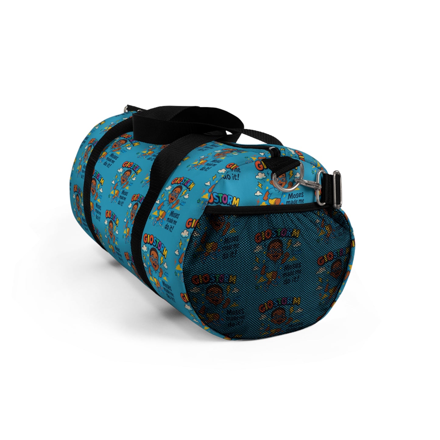 Vibrant Duffel Bag with Inspirational Moses Design, Gym Bag, Travel Bag, Bible Verse Gift, Stylish Weekender Bag