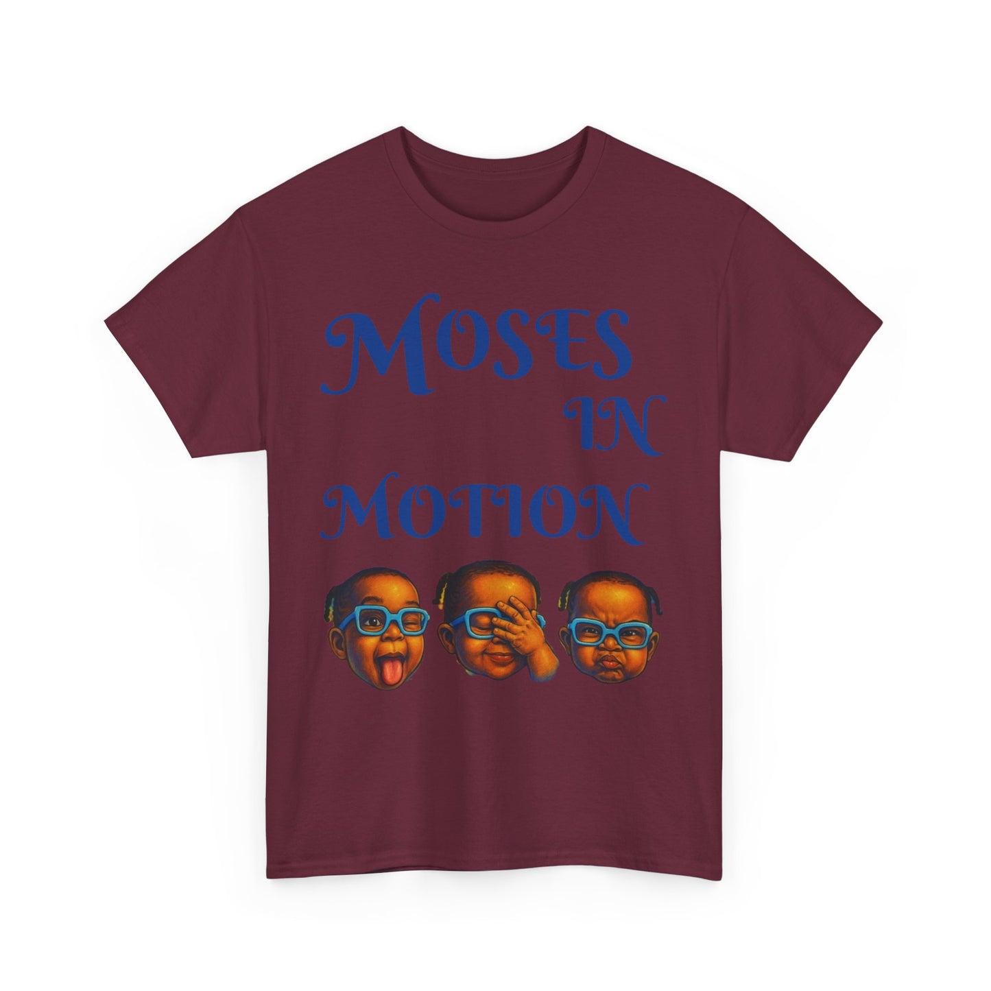 Moses in Motion WOMEN/MEN Tee - Fun Casual Shirt for Everyday Wear, Gifts, Birthdays, Celebrations, Unique Statement Tee