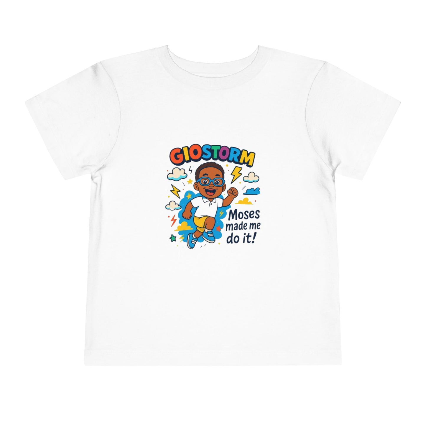 Colorful Toddler Tee - "Moses Made Me Do It" Graphic T-Shirt, Kids Gift, Fun Children's Apparel, Birthday Outfit, Playtime Shirt