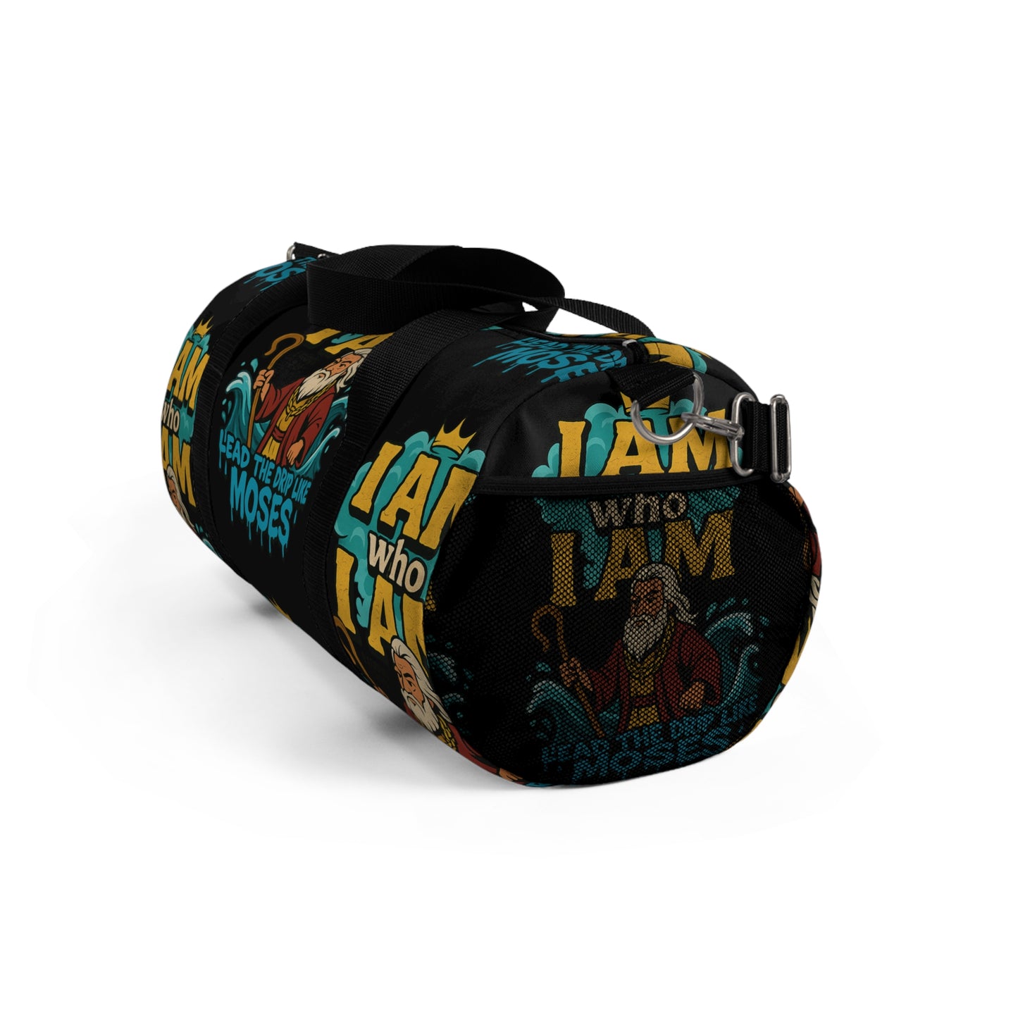 Copy of Vibrant Duffel Bag with Inspirational Moses Design, Gym Bag, Travel Bag, Bible Verse Gift, Stylish Weekender Bag