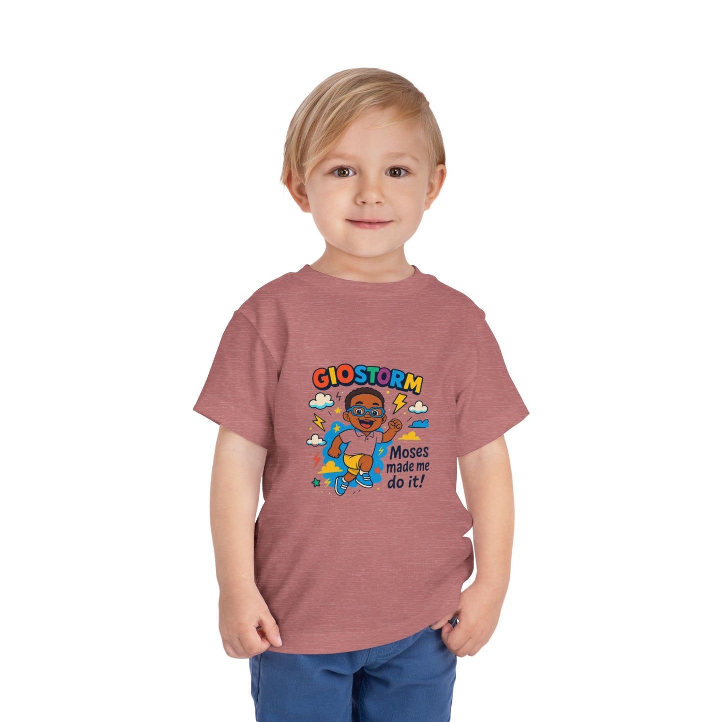 Colorful Toddler Tee - "Moses Made Me Do It" Graphic T-Shirt, Kids Gift, Fun Children's Apparel, Birthday Outfit, Playtime Shirt