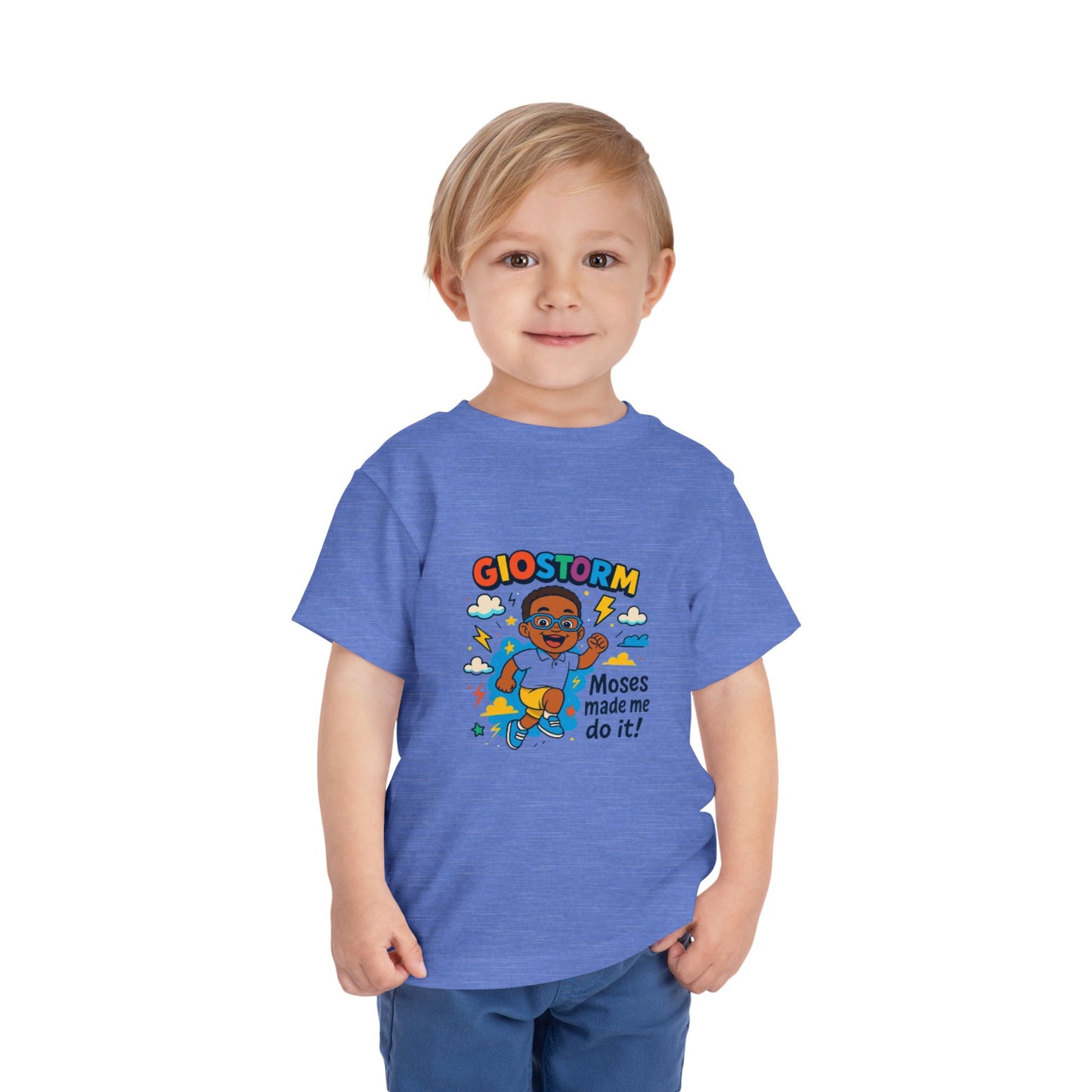 Colorful Toddler Tee - "Moses Made Me Do It" Graphic T-Shirt, Kids Gift, Fun Children's Apparel, Birthday Outfit, Playtime Shirt