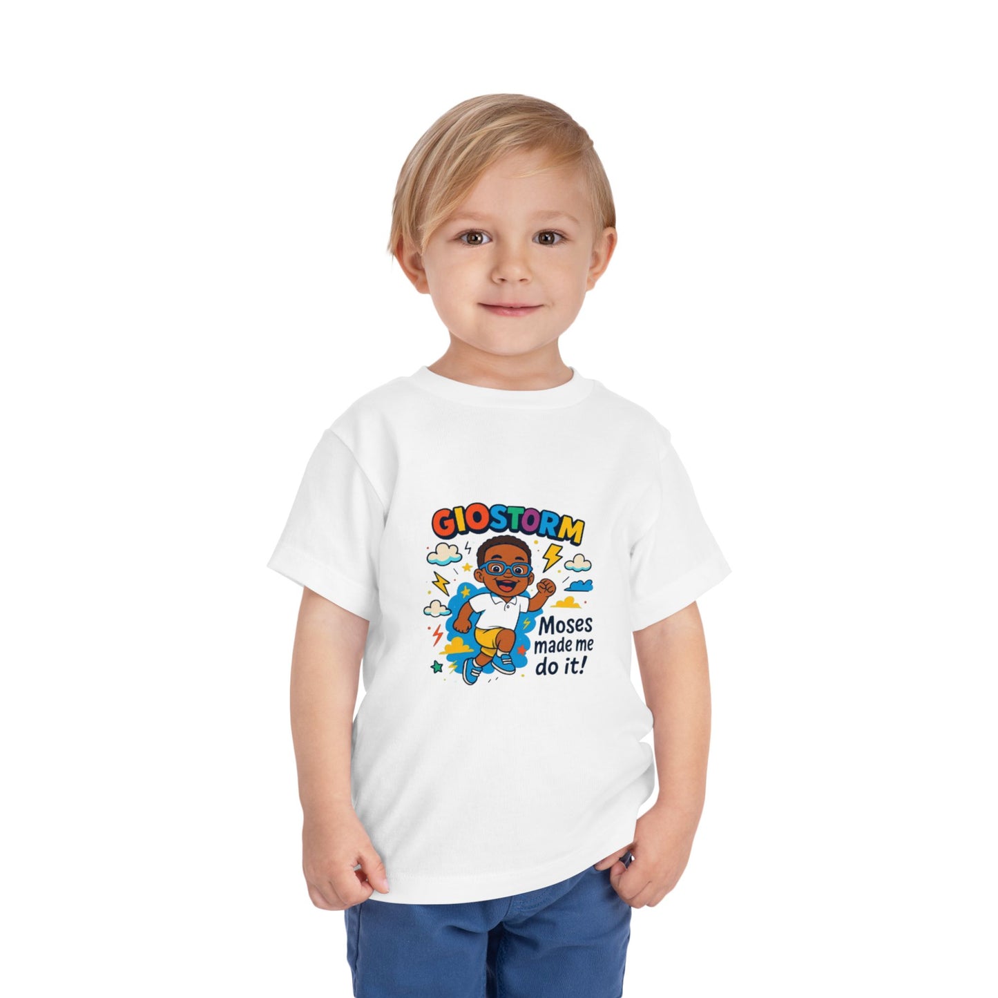 Colorful Toddler Tee - "Moses Made Me Do It" Graphic T-Shirt, Kids Gift, Fun Children's Apparel, Birthday Outfit, Playtime Shirt