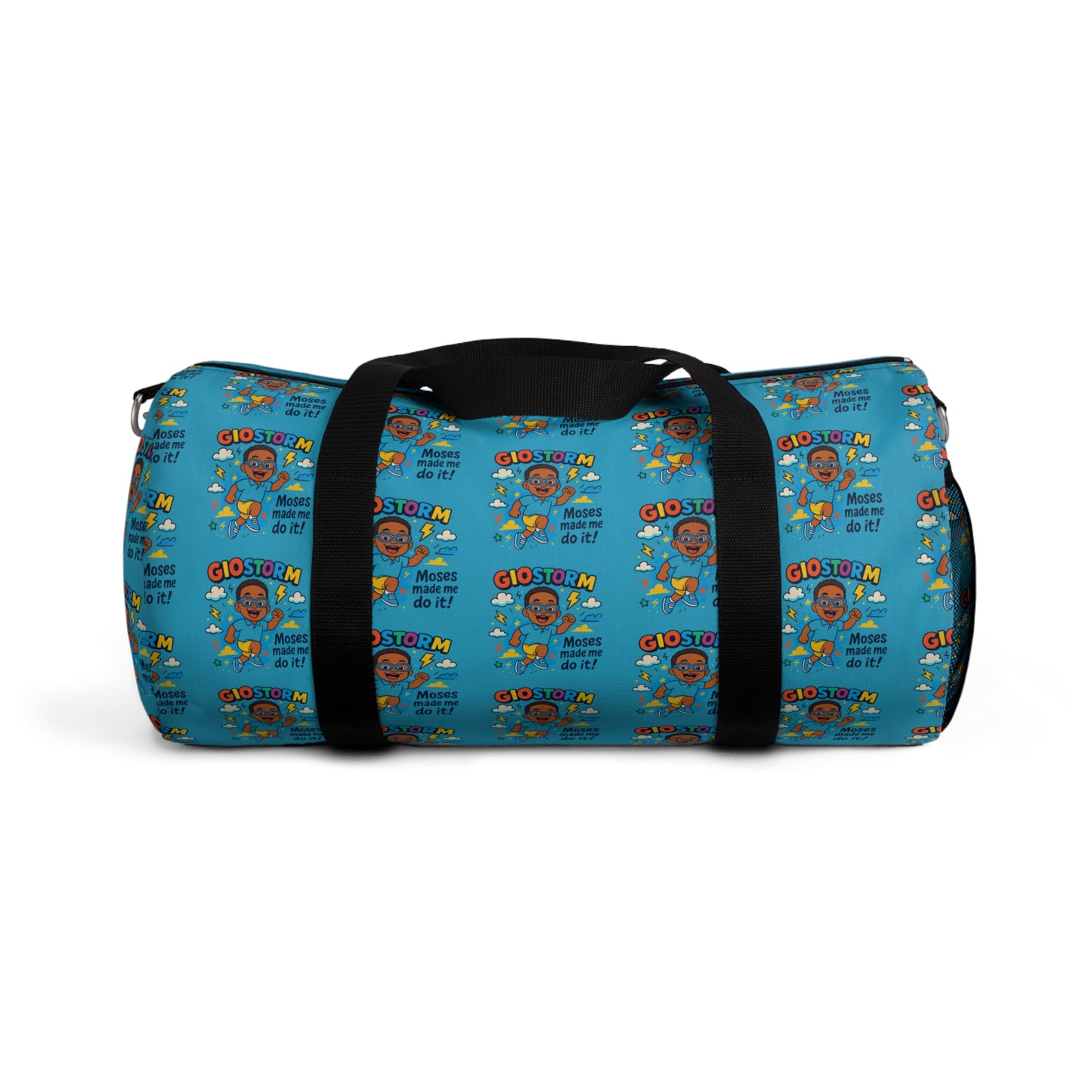 Vibrant Duffel Bag with Inspirational Moses Design, Gym Bag, Travel Bag, Bible Verse Gift, Stylish Weekender Bag