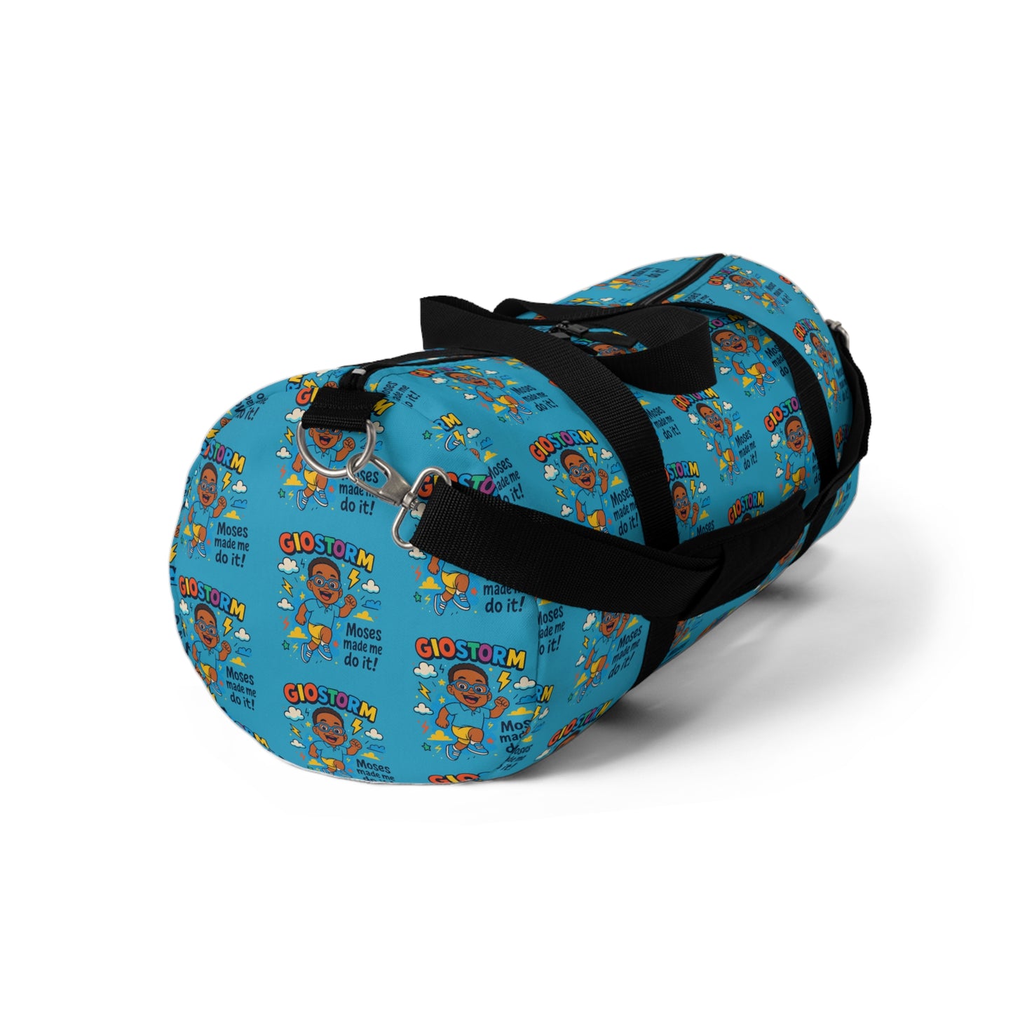 Vibrant Duffel Bag with Inspirational Moses Design, Gym Bag, Travel Bag, Bible Verse Gift, Stylish Weekender Bag