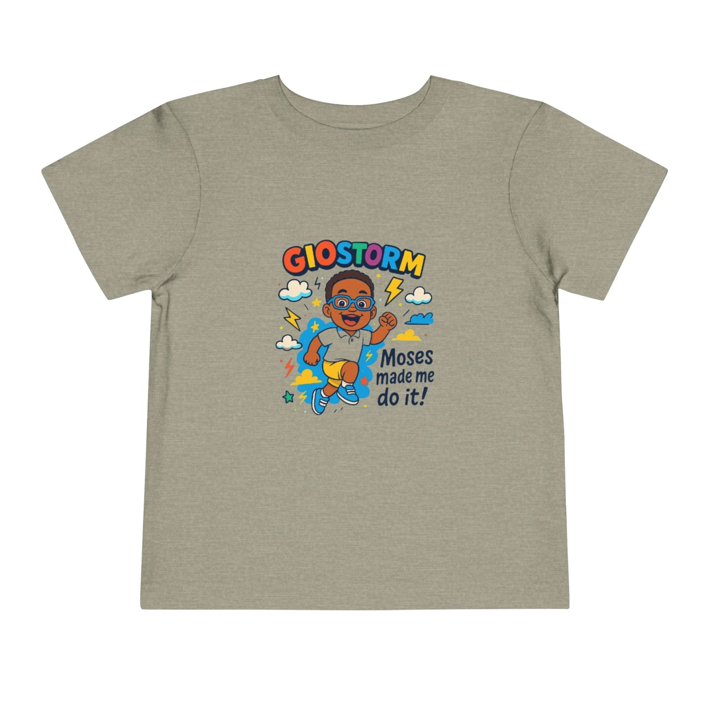 Colorful Toddler Tee - "Moses Made Me Do It" Graphic T-Shirt, Kids Gift, Fun Children's Apparel, Birthday Outfit, Playtime Shirt