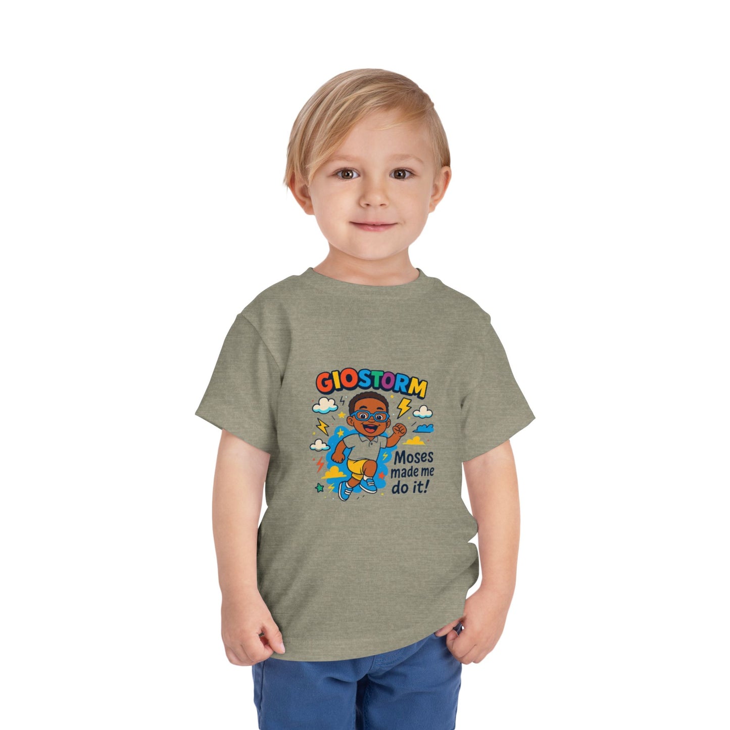 Colorful Toddler Tee - "Moses Made Me Do It" Graphic T-Shirt, Kids Gift, Fun Children's Apparel, Birthday Outfit, Playtime Shirt