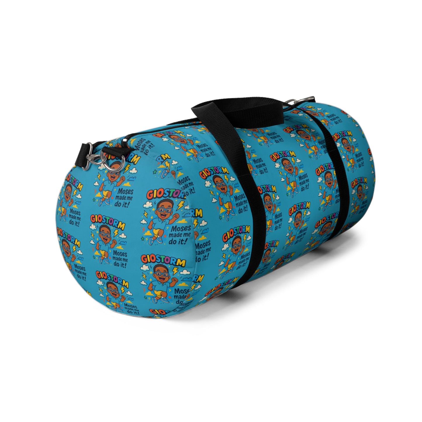 Vibrant Duffel Bag with Inspirational Moses Design, Gym Bag, Travel Bag, Bible Verse Gift, Stylish Weekender Bag