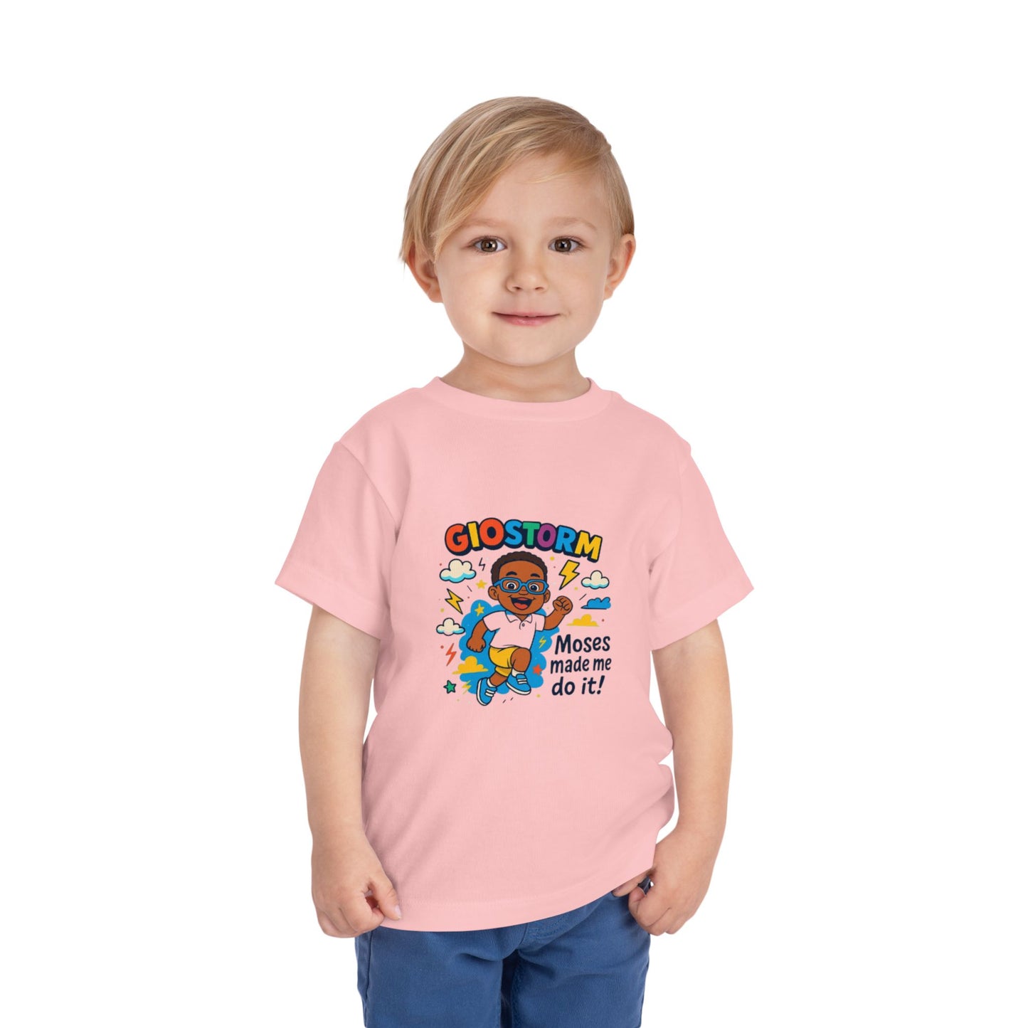 Colorful Toddler Tee - "Moses Made Me Do It" Graphic T-Shirt, Kids Gift, Fun Children's Apparel, Birthday Outfit, Playtime Shirt