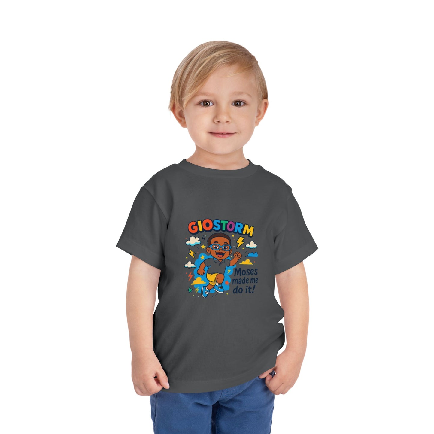 Colorful Toddler Tee - "Moses Made Me Do It" Graphic T-Shirt, Kids Gift, Fun Children's Apparel, Birthday Outfit, Playtime Shirt