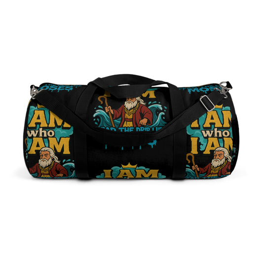 Copy of Vibrant Duffel Bag with Inspirational Moses Design, Gym Bag, Travel Bag, Bible Verse Gift, Stylish Weekender Bag