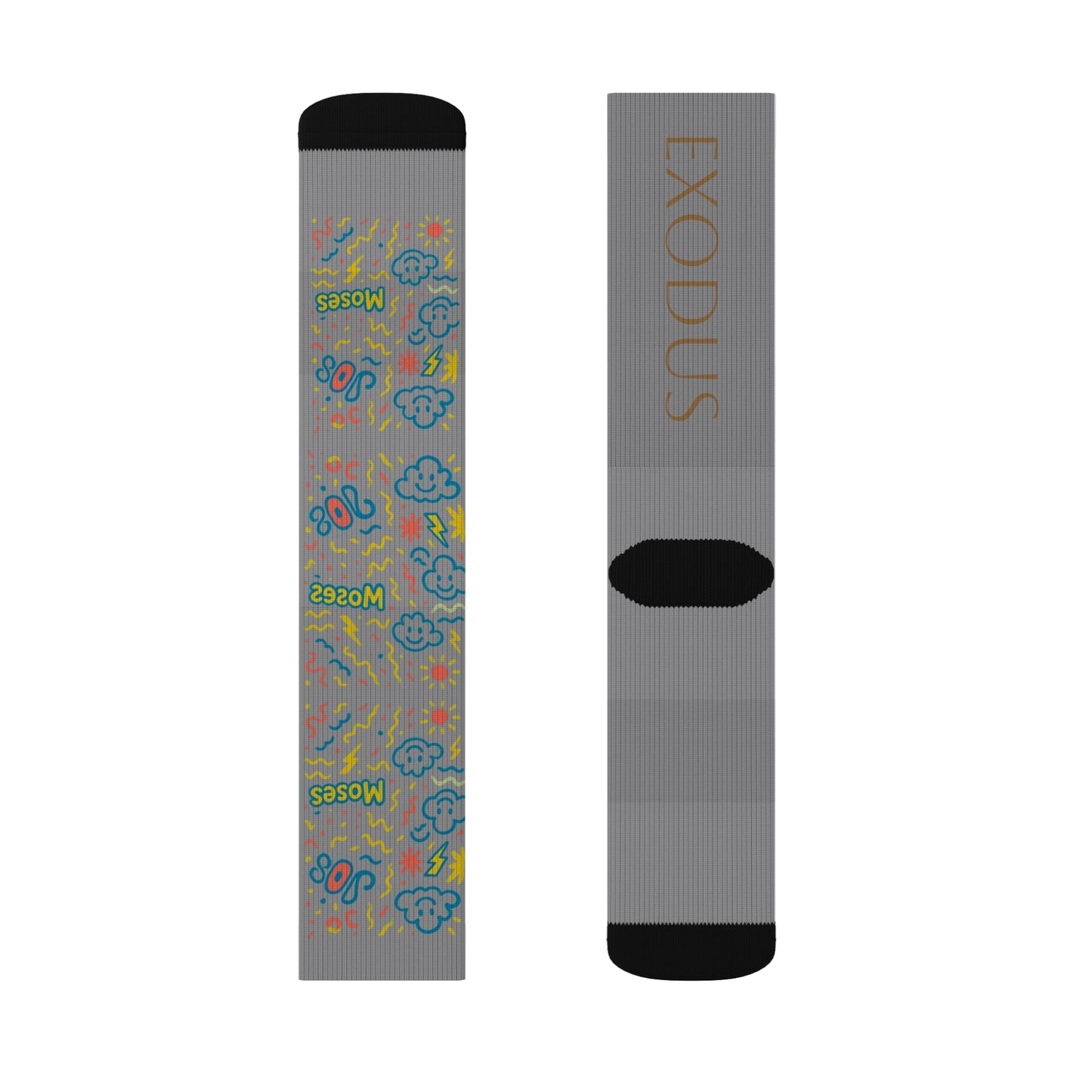MOSESRetro 80s Sublimation Socks, Funky Fashion Socks, Gift for Music Lovers, Colorful Crew Socks, Artistic Casual Footwear, Unique Style [...]