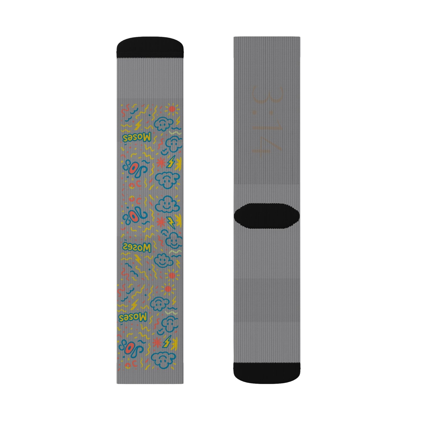 MOSESRetro 80s Sublimation Socks, Funky Fashion Socks, Gift for Music Lovers, Colorful Crew Socks, Artistic Casual Footwear, Unique Style [...]
