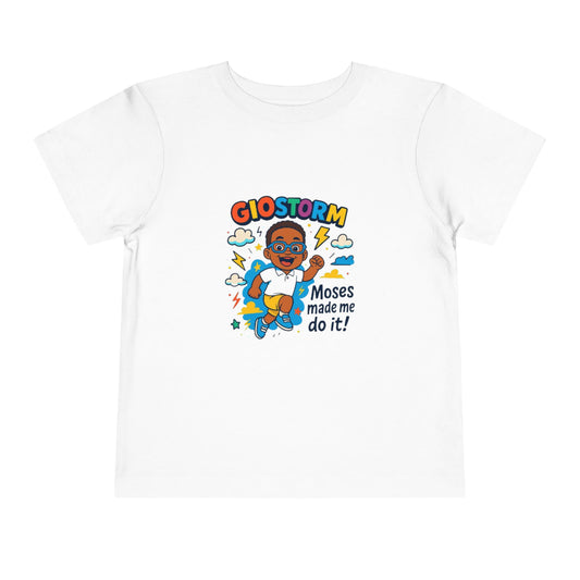 Colorful Toddler Tee - "Moses Made Me Do It" Graphic T-Shirt, Kids Gift, Fun Children's Apparel, Birthday Outfit, Playtime Shirt
