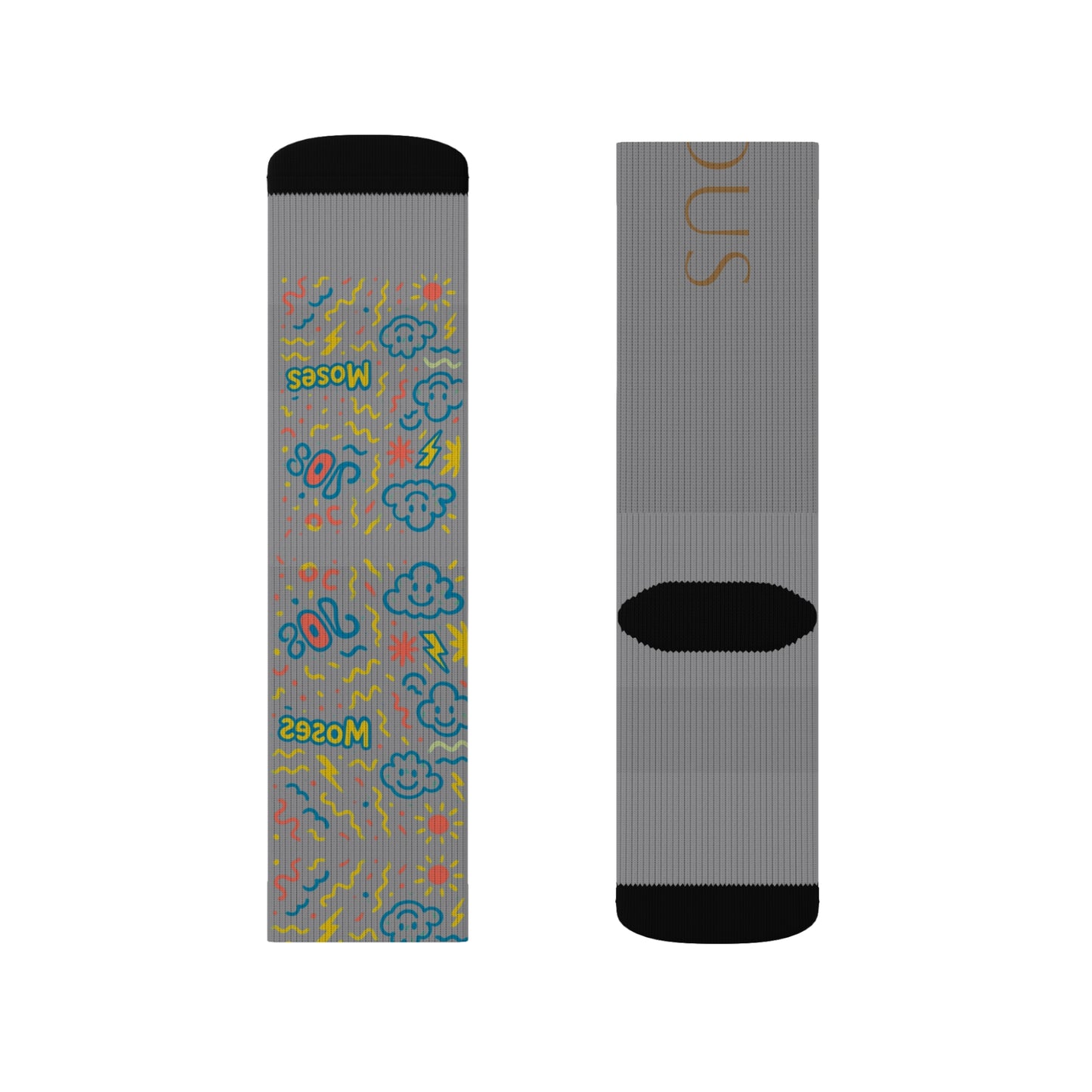 MOSESRetro 80s Sublimation Socks, Funky Fashion Socks, Gift for Music Lovers, Colorful Crew Socks, Artistic Casual Footwear, Unique Style [...]